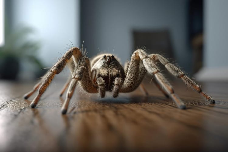 Spider Crawling on Floor