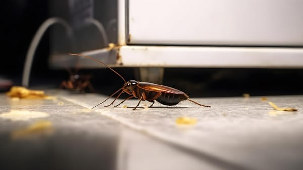 cockroach in home on the floor